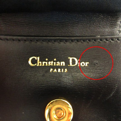 Good Christian Dior Double 2way Shoulder Bag Clutch Crossbody Calf Leather