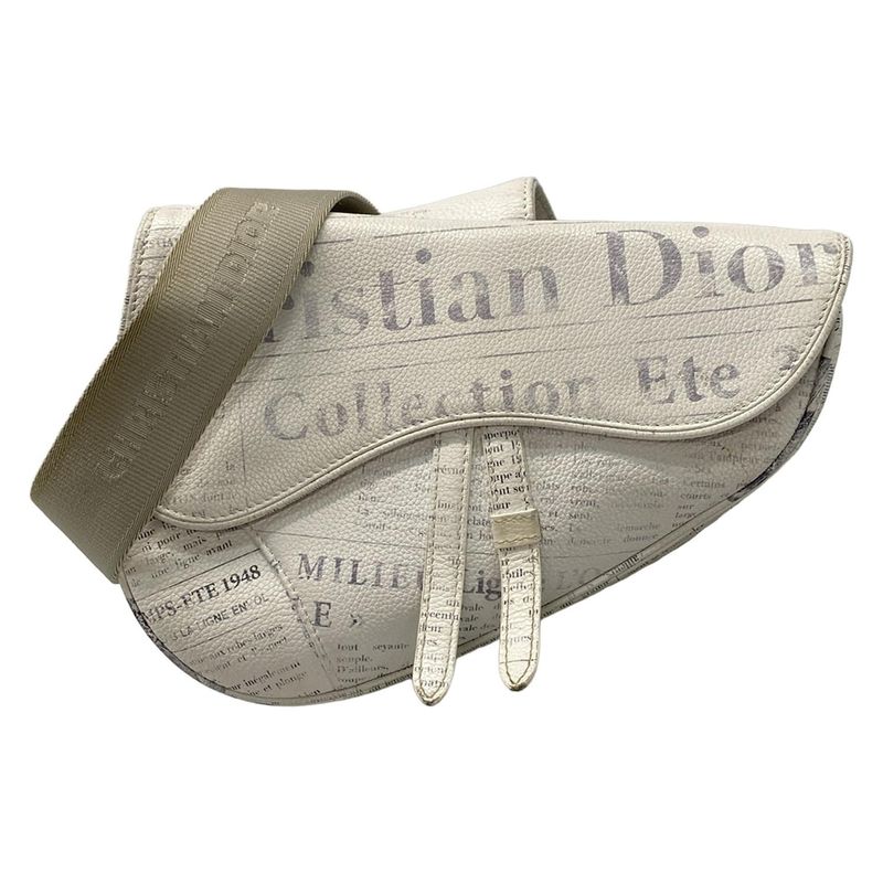 Dior/christian Dior Shoulder Bag Saddle Bag 1adpo093ywl_h51e White And Gray