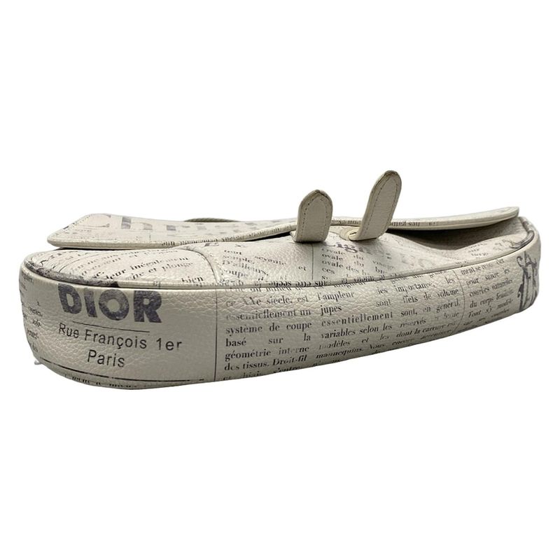 Dior/christian Dior Shoulder Bag Saddle Bag 1adpo093ywl_h51e White And Gray