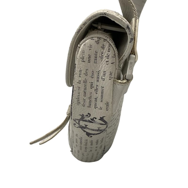 Dior/christian Dior Shoulder Bag Saddle Bag 1adpo093ywl_h51e White And Gray