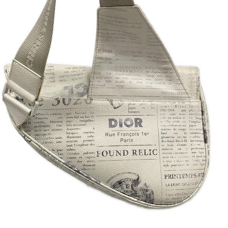 Dior/christian Dior Shoulder Bag Saddle Bag 1adpo093ywl_h51e White And Gray