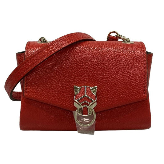 Cartier Shoulder Bag Panthère De Cartier Micro Chain Bag Red Mini Bag Leather