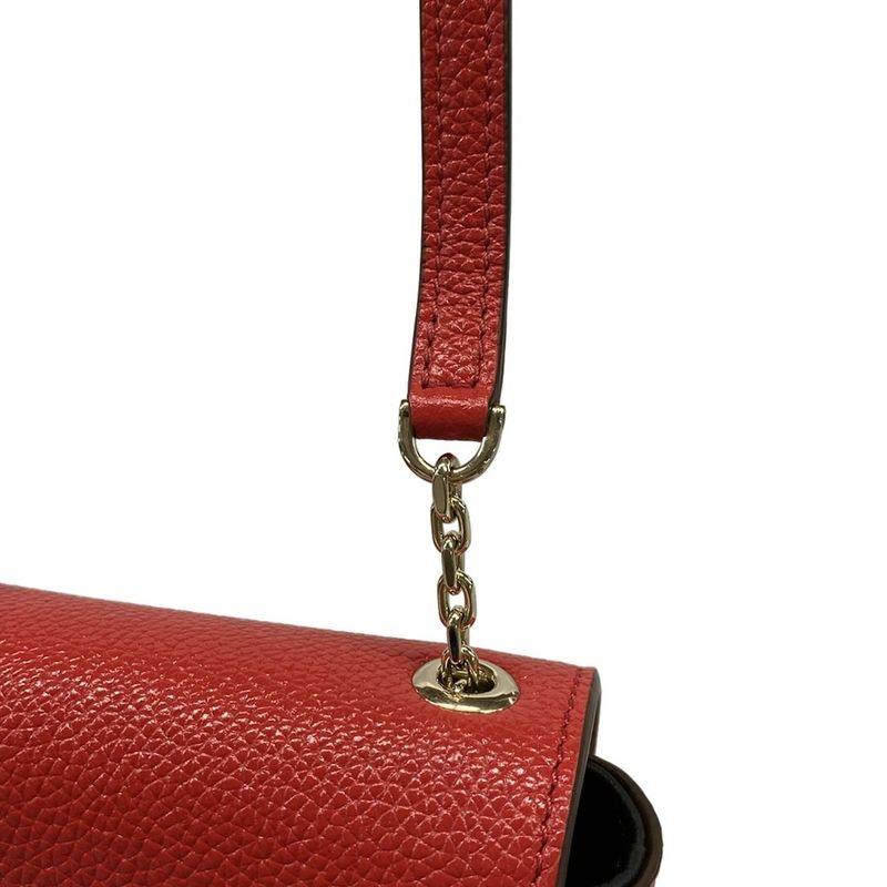 Cartier Shoulder Bag Panthère De Cartier Micro Chain Bag Red Mini Bag Leather
