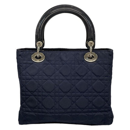 Dior/christian Dior Handbag Lady Dior Medium Bag Dark Navy Leather
