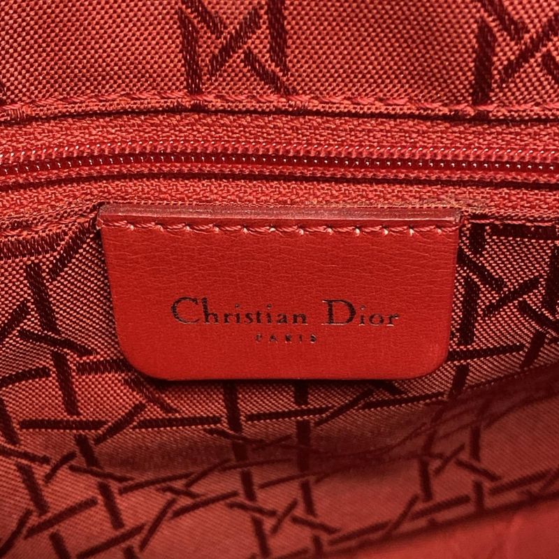 Dior/christian Dior Handbag Lady Dior Medium Bag Dark Navy Leather