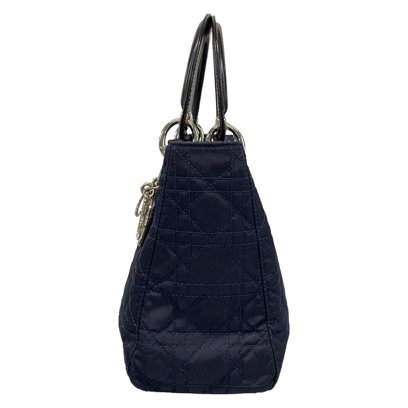 Dior/christian Dior Handbag Lady Dior Medium Bag Dark Navy Leather