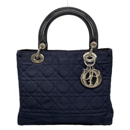 Dior/christian Dior Handbag Lady Dior Medium Bag Dark Navy Leather