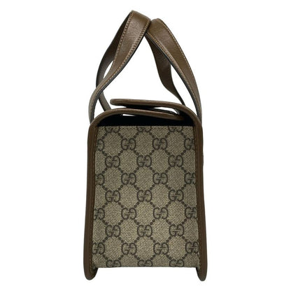 Gucci Handbag Horsebit 1955 Small Top Handle Bag/gg Plus GG Supreme 627323 Dark