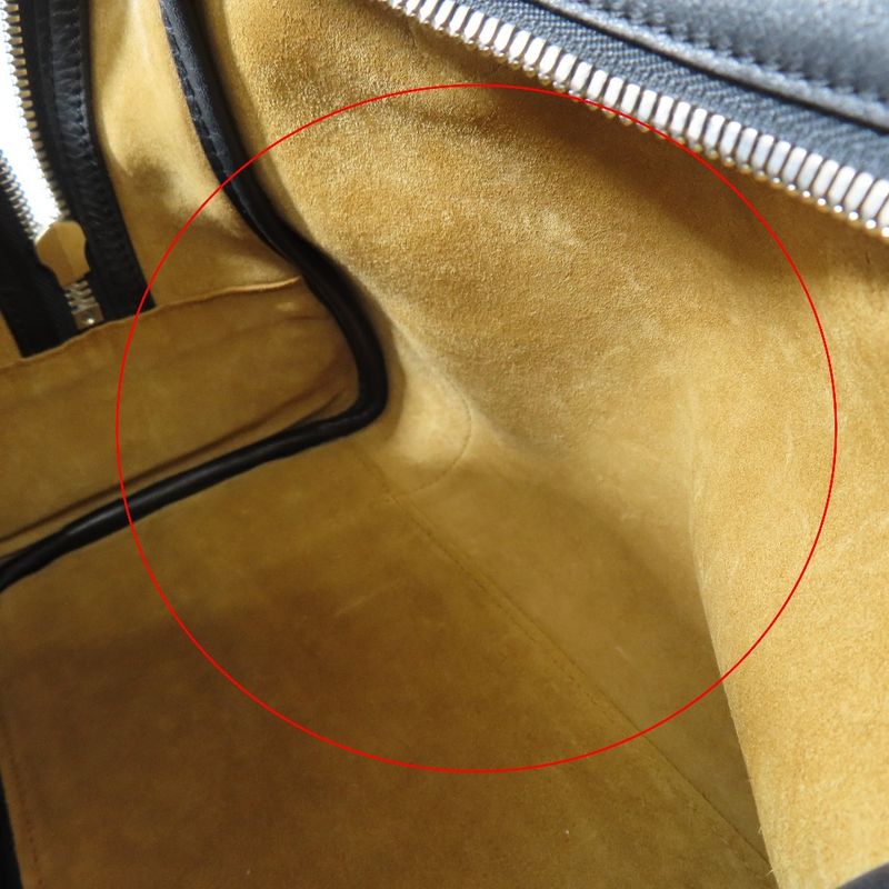 Loewe Amazona 75 Small 2way Shoulder Bag Handbag Anagram Leather Cabasn Black