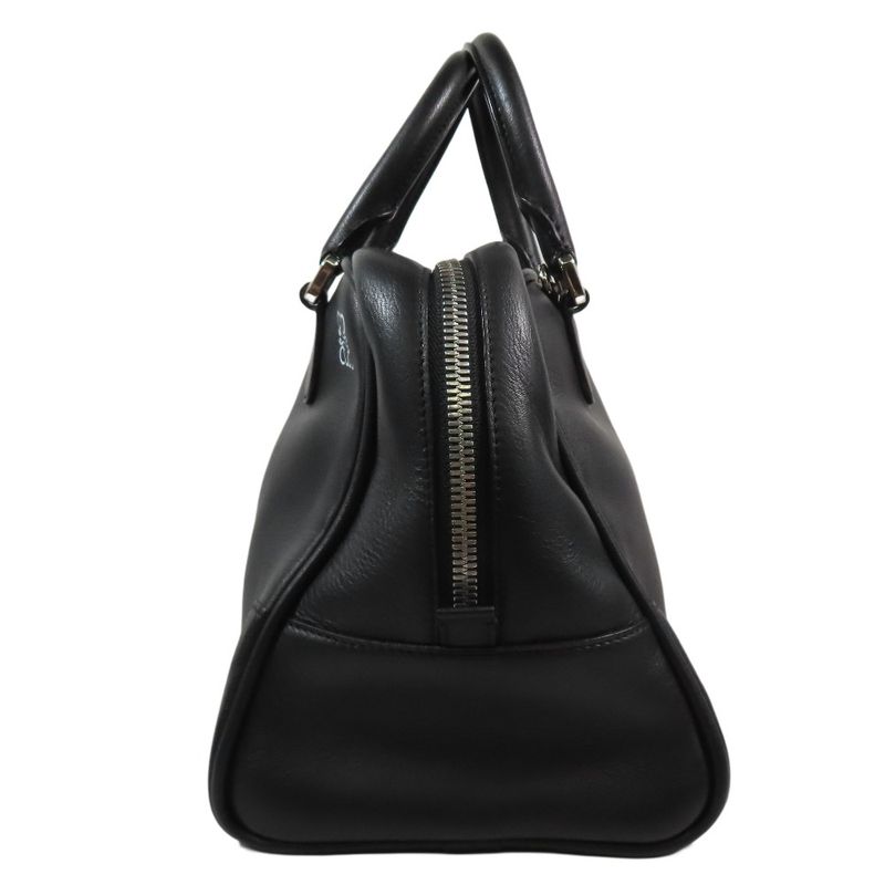 Loewe Amazona 75 Small 2way Shoulder Bag Handbag Anagram Leather Cabasn Black