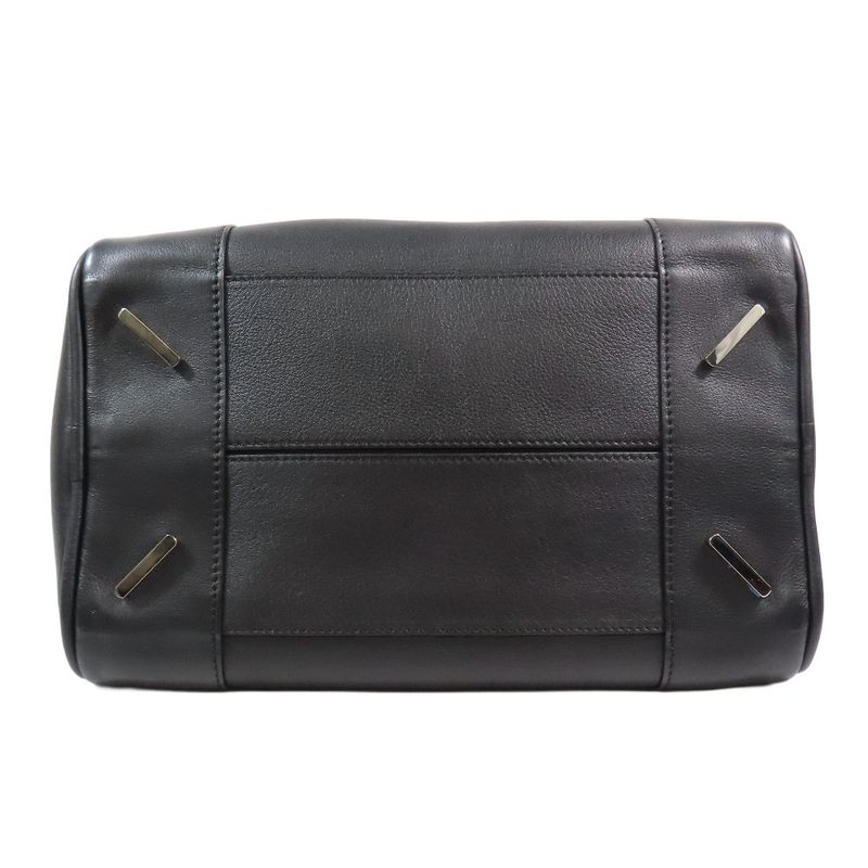 Loewe Amazona 75 Small 2way Shoulder Bag Handbag Anagram Leather Cabasn Black