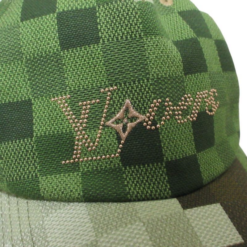 Cleaned Louis Vuitton Damoflage M7363m Cap Hat Green Men Ladies Used