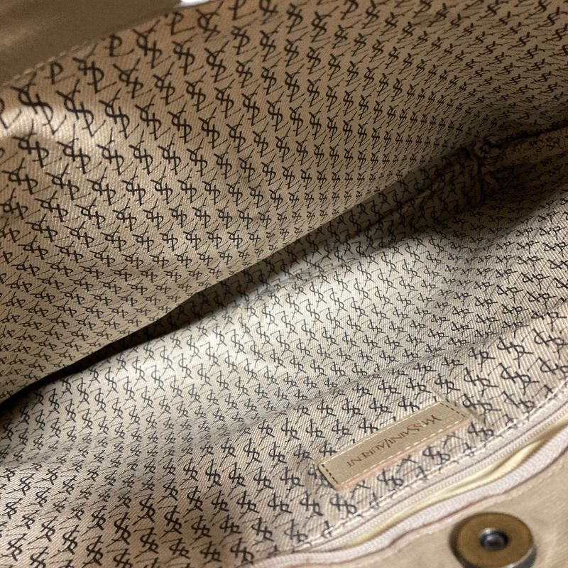 Yves Saint Laurent YSL Yves Saint Laurent Giraffe Pattern PVC Tote Bag Grey