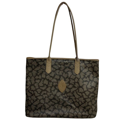 Yves Saint Laurent YSL Yves Saint Laurent Giraffe Pattern PVC Tote Bag Grey