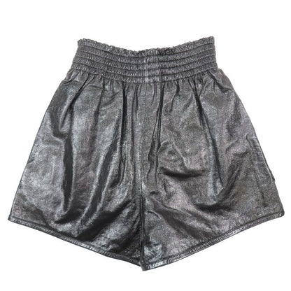 Unused Christian Dior Lamb Leather Wide Shorts Wes Togo M Shorts Bottoms Black
