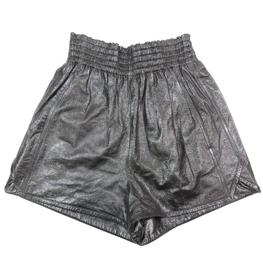 Unused Christian Dior Lamb Leather Wide Shorts Wes Togo M Shorts Bottoms Black
