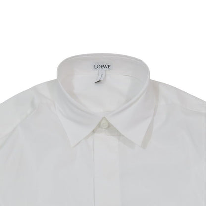 Loewe Long Sleeve Dress Shirt Blouse Tops Cut and Sewn Fly Front Ribbed Wing 37