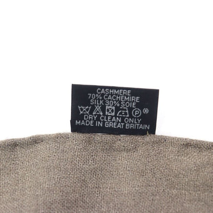 Hermes Cashmere Silk Chaine D'ancre Allover Bicolor Scarf Blue Light Brown Made