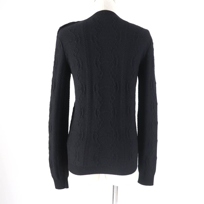 Hermes 22AW 2h2644d6 Wool Cashmere Blend With Shoulder Serie Buttons Chaine