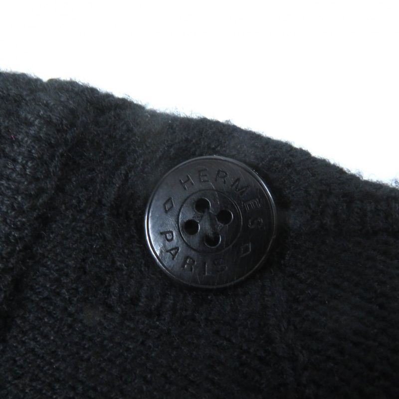 Hermes 22AW 2h2644d6 Wool Cashmere Blend With Shoulder Serie Buttons Chaine