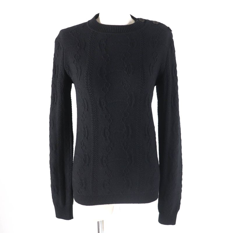 Hermes 22AW 2h2644d6 Wool Cashmere Blend With Shoulder Serie Buttons Chaine