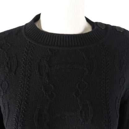 Hermes 22AW 2h2644d6 Wool Cashmere Blend With Shoulder Serie Buttons Chaine