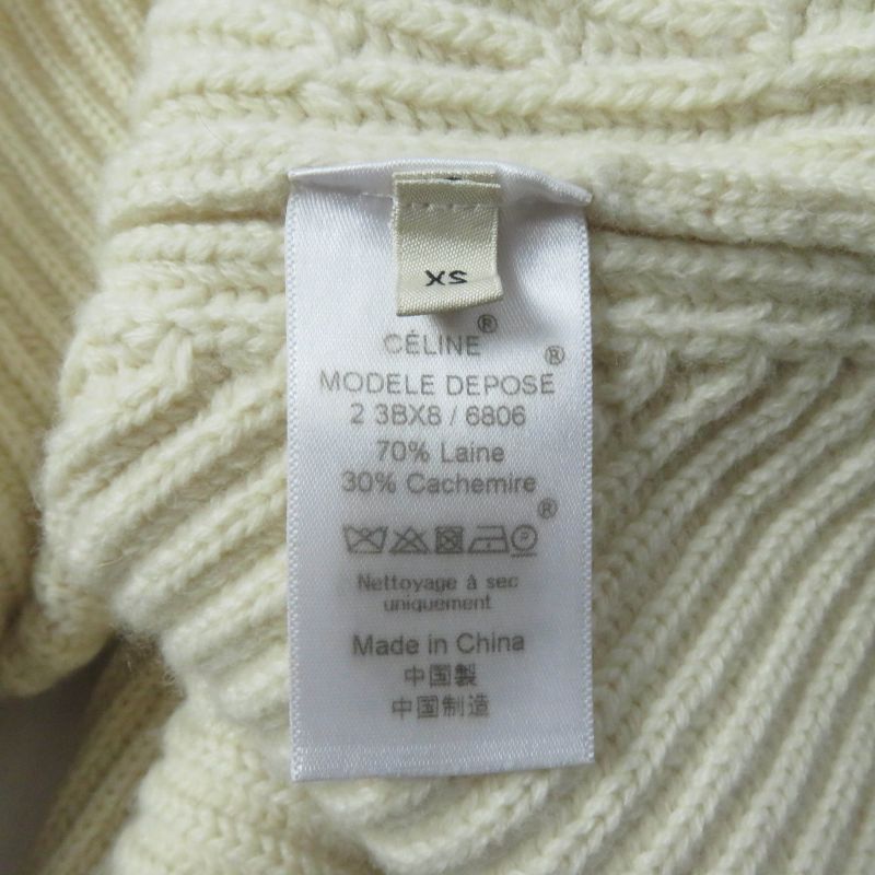 Celine 2 3bx8/6806 Wool Cashmere Blend Phoebe Philo Period Open Back Design