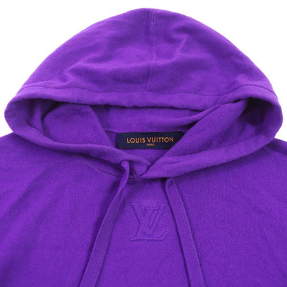 Louis Vuitton 22SS LV Embossed Cashmere Silk Pullover Knit Hoodie Purple S