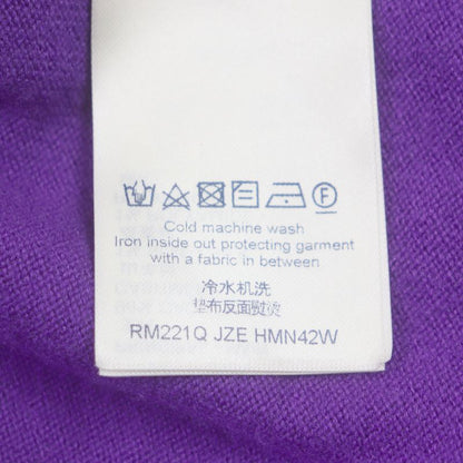 Louis Vuitton 22SS LV Embossed Cashmere Silk Pullover Knit Hoodie Purple S