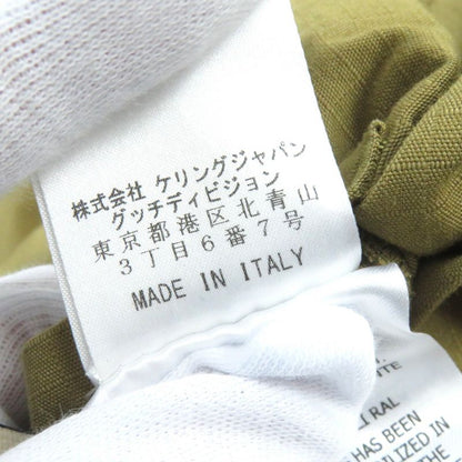 Gucci 21AW 641311 Cotton Logo Patch 2WAY Zip Up Down Jacket Down Vest Camel