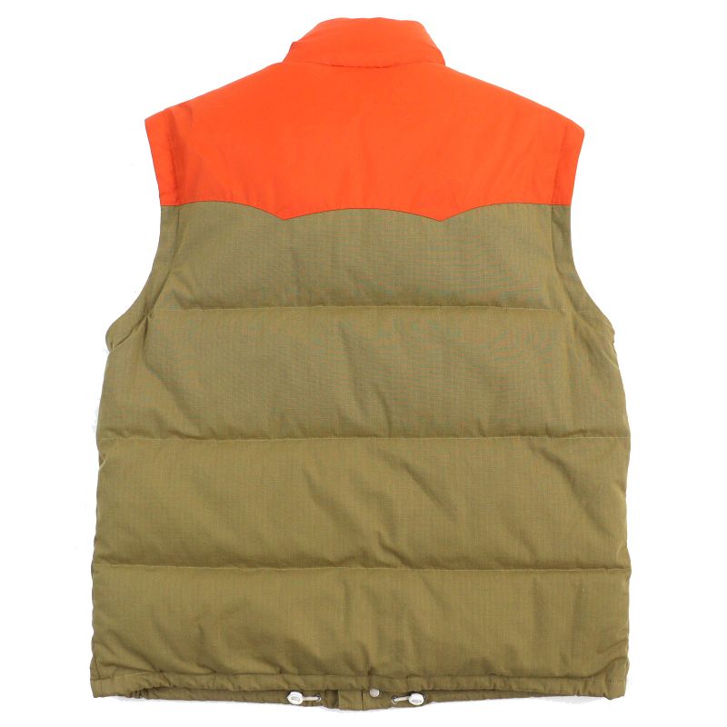 Gucci 21AW 641311 Cotton Logo Patch 2WAY Zip Up Down Jacket Down Vest Camel