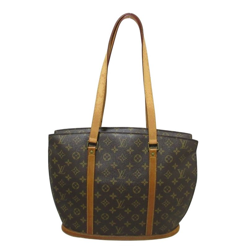 Louis Vuitton Monogram Babylon Tote Handbag M51102 Brown Ladies Used
