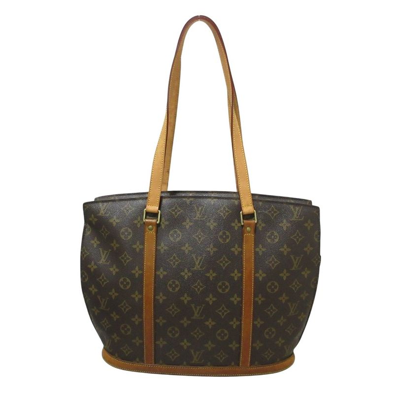 Louis Vuitton Monogram Babylon Tote Handbag M51102 Brown Ladies Used