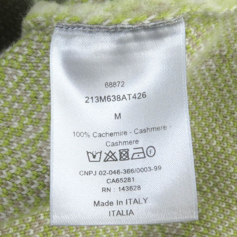 DIOR Homme 213m638at426 Leopard Cashmere High Neck Sweater 100% Cashmere High