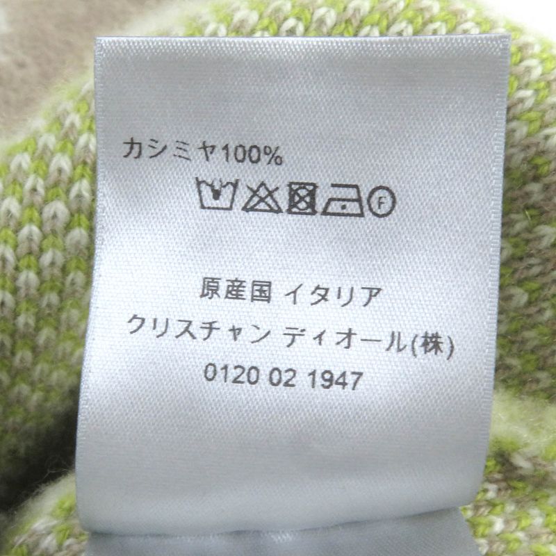 DIOR Homme 213m638at426 Leopard Cashmere High Neck Sweater 100% Cashmere High