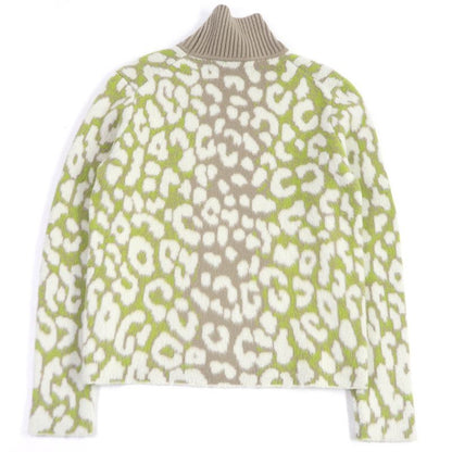 DIOR Homme 213m638at426 Leopard Cashmere High Neck Sweater 100% Cashmere High
