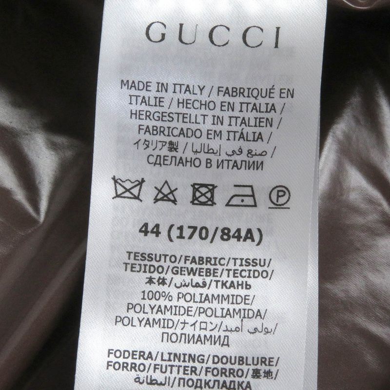 Gucci Adidas Sherry Line 3 Stripes Hooded Down Vest Brown 44 Made In Italy