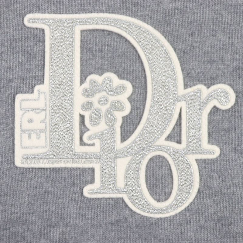  DIOR Homme 23SS 313m660at516 DIOR BY ERL Wool Cashmere Lamé Knit Sweater Grey