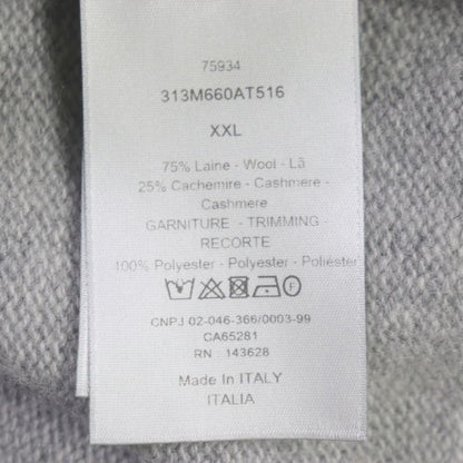  DIOR Homme 23SS 313m660at516 DIOR BY ERL Wool Cashmere Lamé Knit Sweater Grey