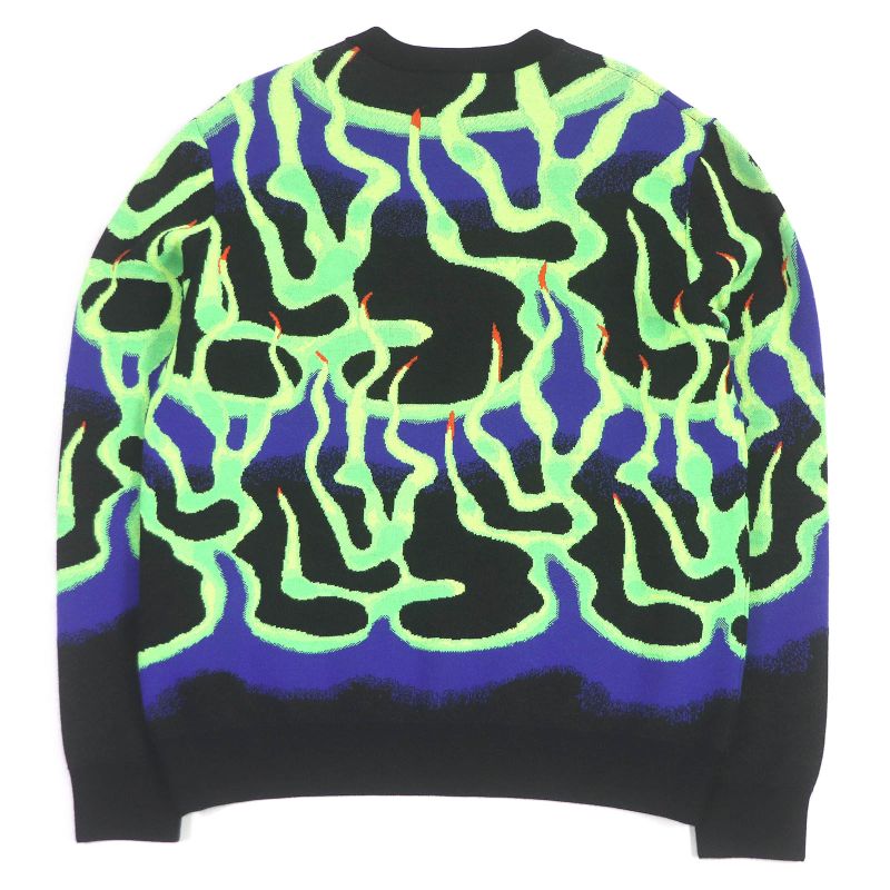 Louis Vuitton 22AW Hnn11w 100% Wool Graphic Print Long Sleeve Knit Sweater