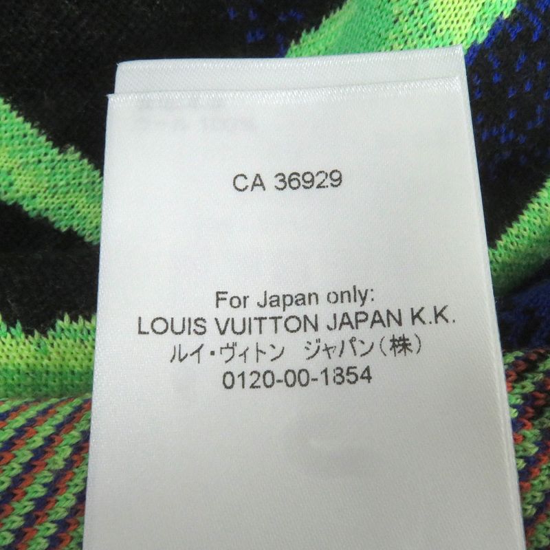 Louis Vuitton 22AW Hnn11w 100% Wool Graphic Print Long Sleeve Knit Sweater