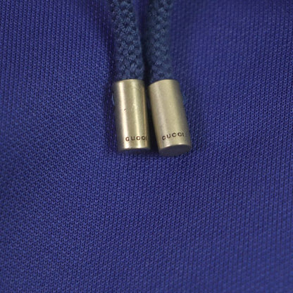  Gucci 22SS 683516 Tiger Back Embroidery Zip Up Hoodie Track Jacket Blue Beige