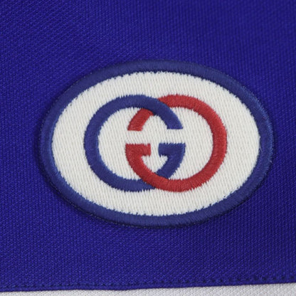  Gucci 22SS 683516 Tiger Back Embroidery Zip Up Hoodie Track Jacket Blue Beige