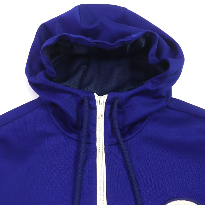  Gucci 22SS 683516 Tiger Back Embroidery Zip Up Hoodie Track Jacket Blue Beige