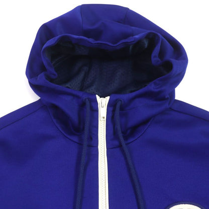  Gucci 22SS 683516 Tiger Back Embroidery Zip Up Hoodie Track Jacket Blue Beige