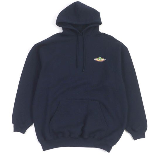Balenciaga 578135 100% Cotton Bonjour Hoodie Oversized Pullover Hoodie Navy XS