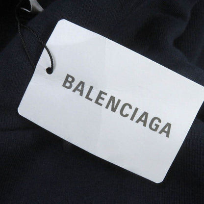 Balenciaga 578135 100% Cotton Bonjour Hoodie Oversized Pullover Hoodie Navy XS