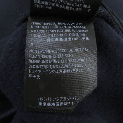 Balenciaga 578135 100% Cotton Bonjour Hoodie Oversized Pullover Hoodie Navy XS