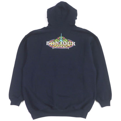 Balenciaga 578135 100% Cotton Bonjour Hoodie Oversized Pullover Hoodie Navy XS