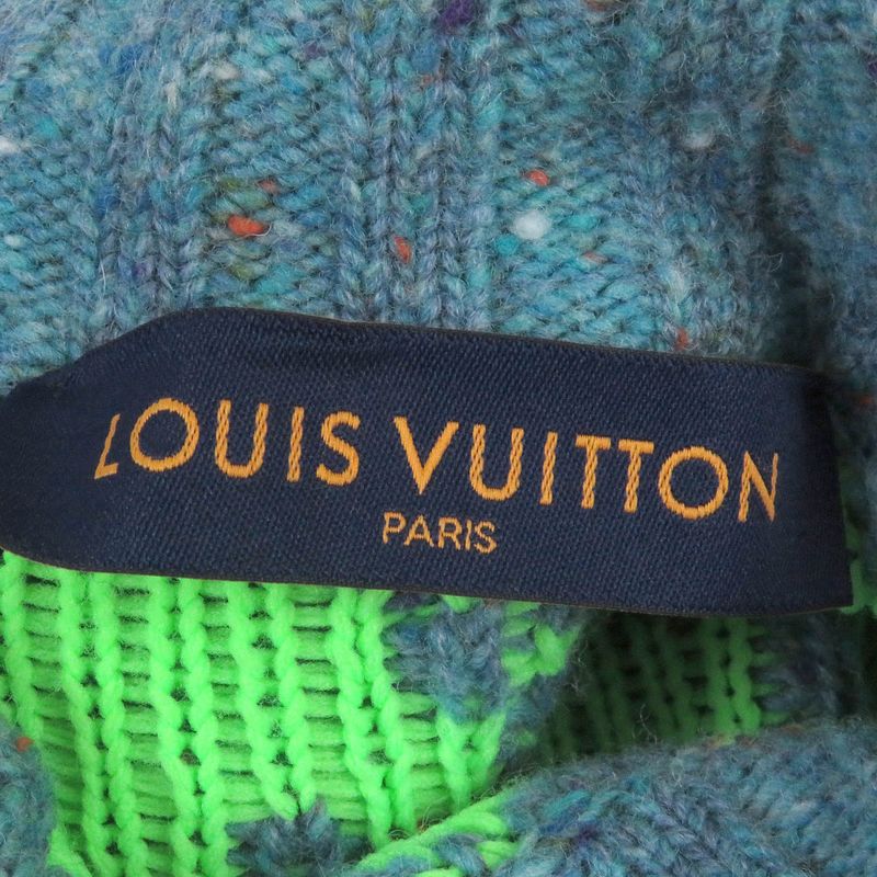 Louis Vuitton 22SS Hmn83w Wool Amen Break Monogram Signature Knit Cardigan Blue